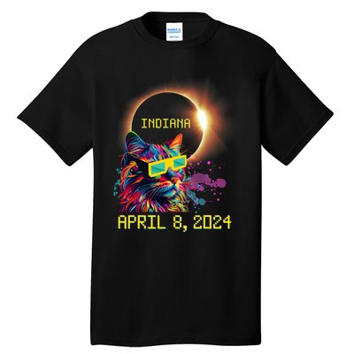 Totality Total Solar Eclipse Cat April 8 2024 Indiana Tall T-Shirt