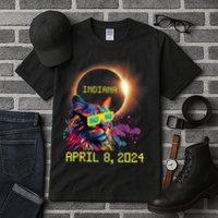 Totality Total Solar Eclipse Cat April 8 2024 Indiana Tall T-Shirt