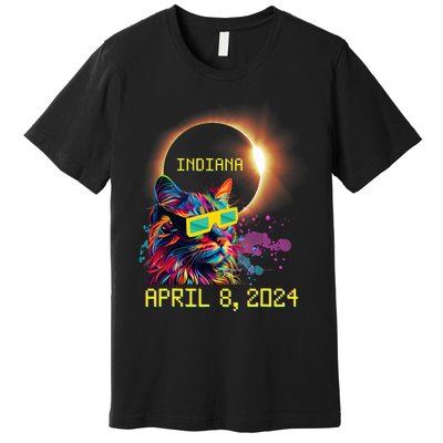 Totality Total Solar Eclipse Cat April 8 2024 Indiana Premium T-Shirt