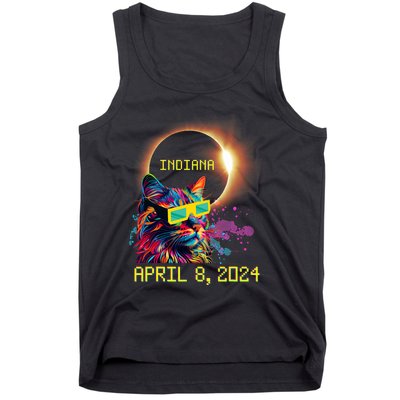 Totality Total Solar Eclipse Cat April 8 2024 Indiana Tank Top