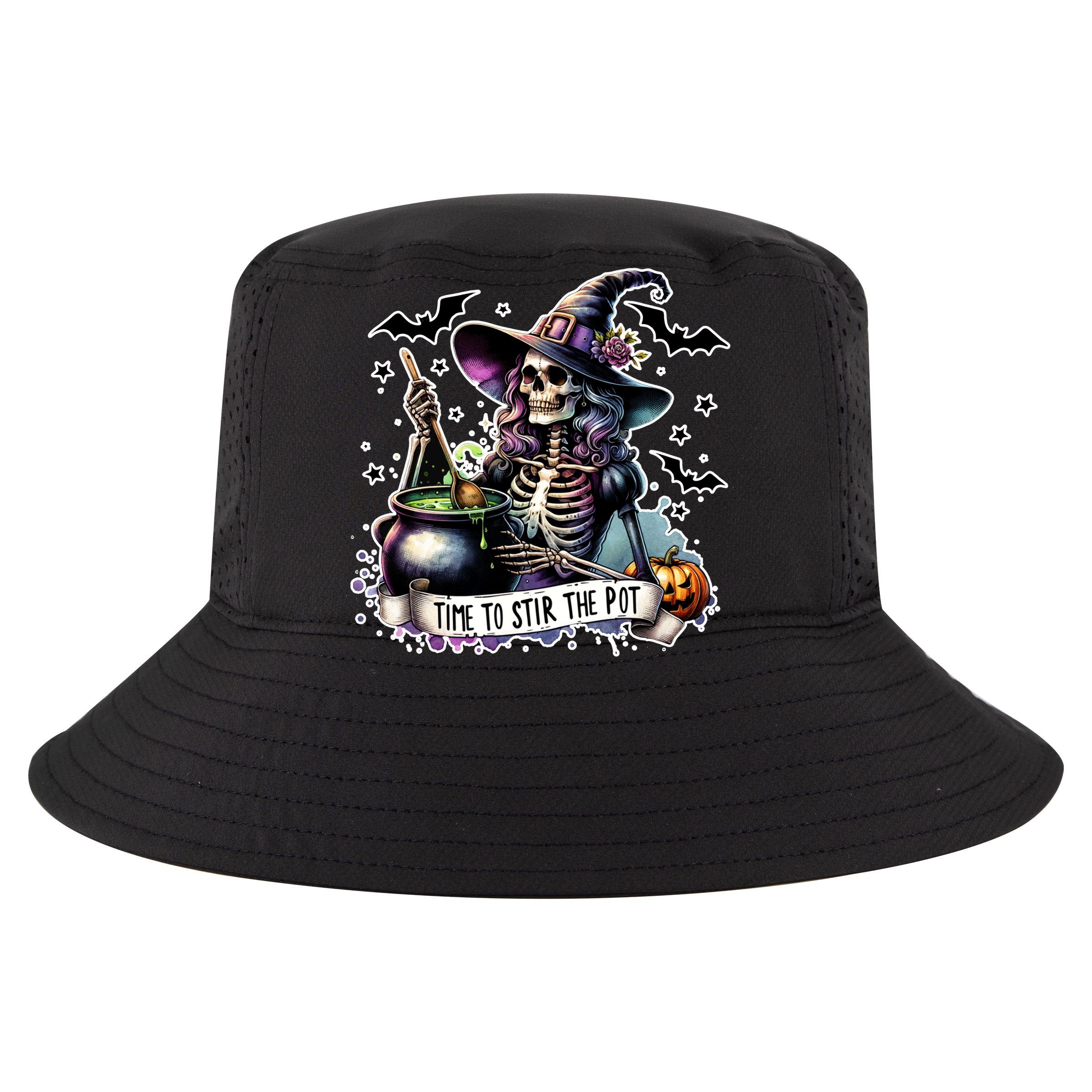 Time To Stir The Pot Witch Halloween V-Neck T-Shirt