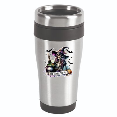 Time To Stir The Pot Witch Halloween 16oz Travel Tumbler