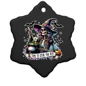 Time To Stir The Pot Witch Halloween Ceramic Star Ornament