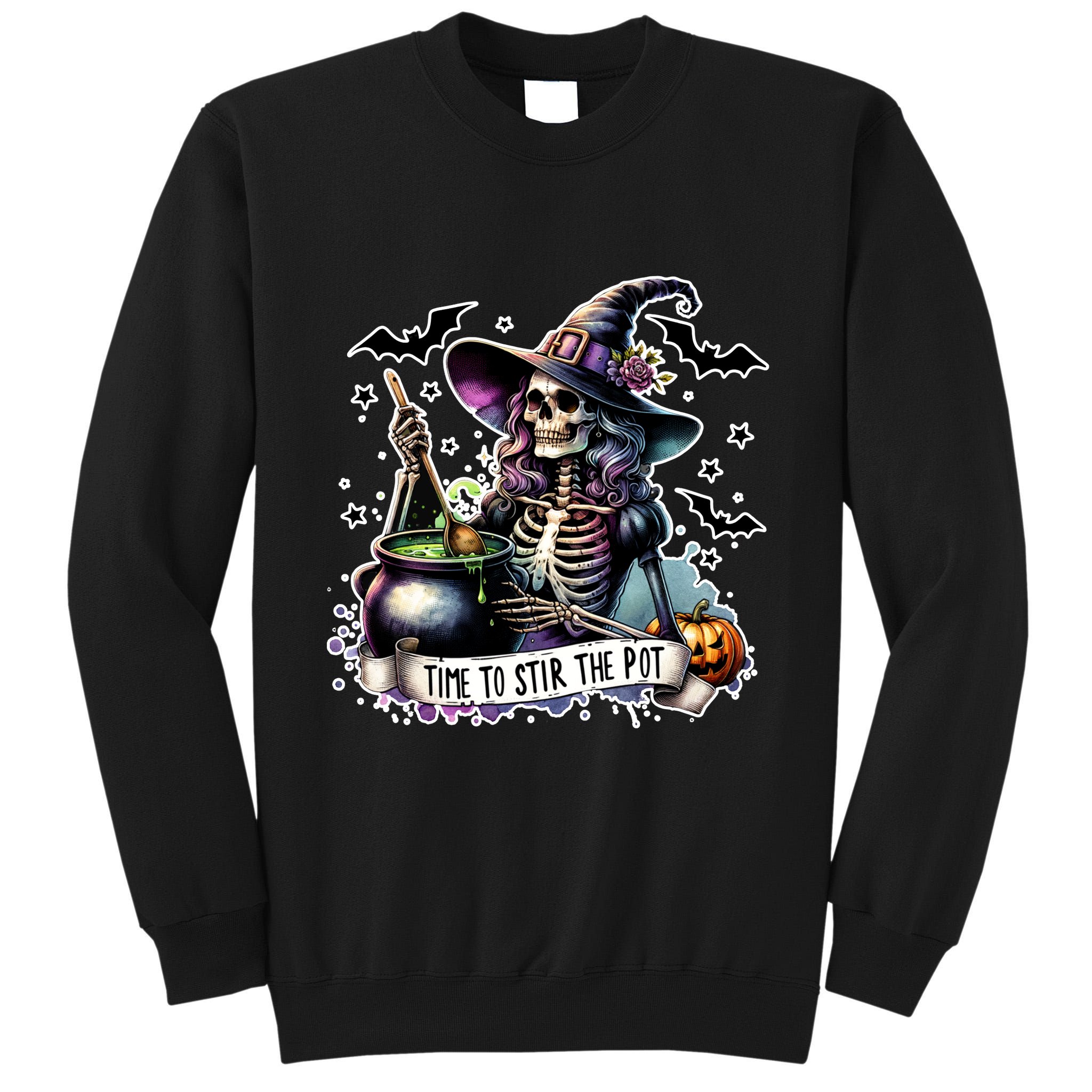 Time To Stir The Pot Witch Halloween Tall Sweatshirt