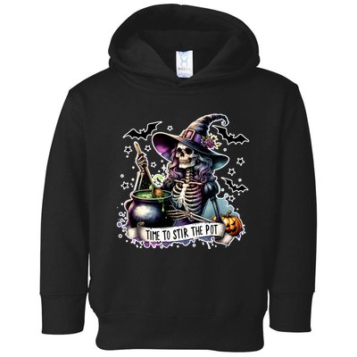 Time To Stir The Pot Witch Halloween Toddler Hoodie