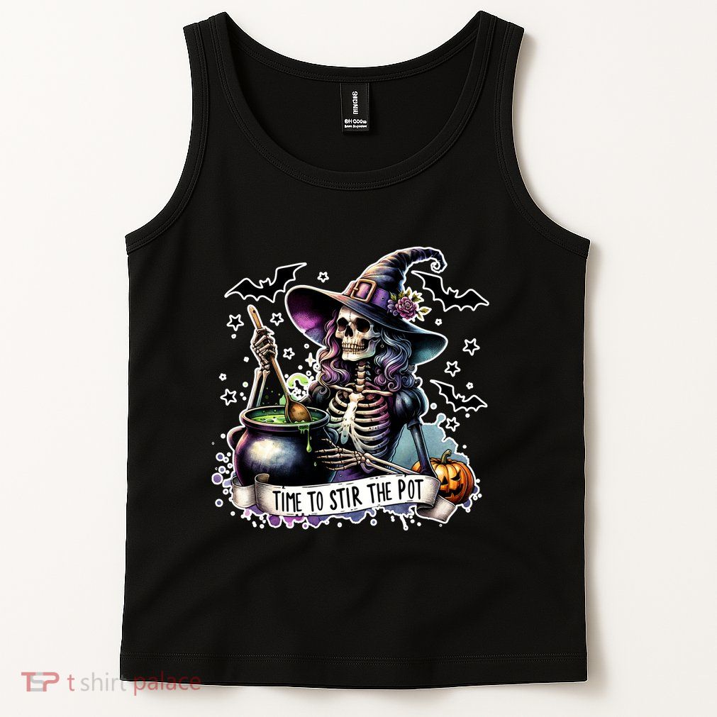 Time To Stir The Pot Witch Halloween Tank Top
