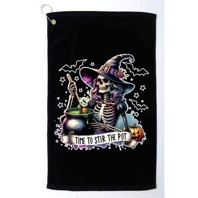 Time To Stir The Pot Witch Halloween Golf Towel
