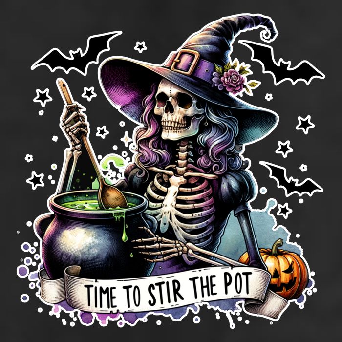Time To Stir The Pot Witch Halloween Golf Towel