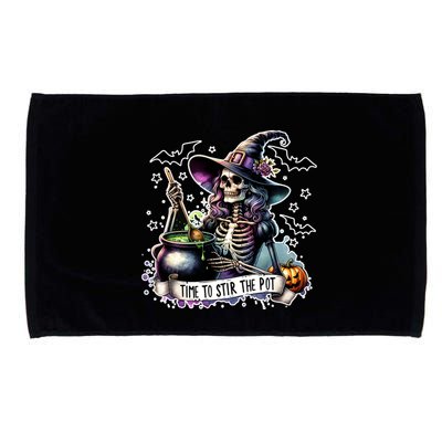 Time To Stir The Pot Witch Halloween Microfiber Hand Towel