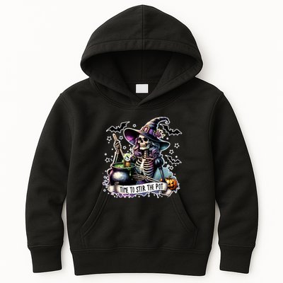 Time To Stir The Pot Witch Halloween Kids Hoodie