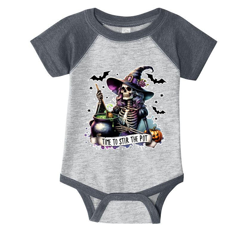 Time To Stir The Pot Witch Halloween Infant Baby Jersey Bodysuit