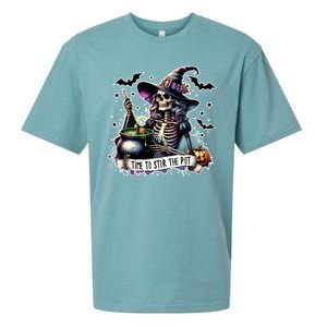 Time To Stir The Pot Witch Halloween Sueded Cloud Jersey T-Shirt