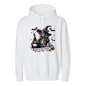 Time To Stir The Pot Witch Halloween Garment-Dyed Fleece Hoodie