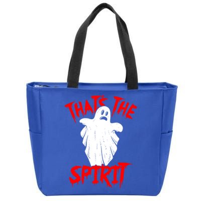 Thats The Spirit Funny Ghost Pun Halloween Funny Gift Zip Tote Bag