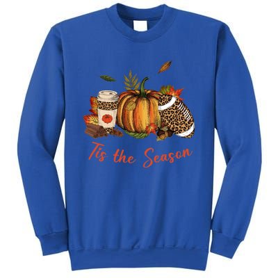 Tis The Season Leopard Pumpkin Football Fall A Sweatshirt