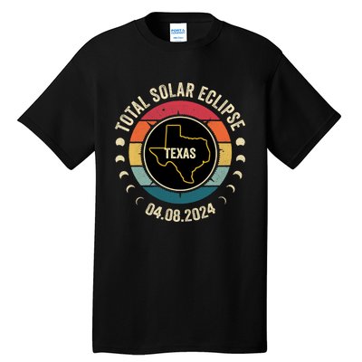 Texas Total Solar Eclipse 2024 American Totality April 8 Tall T-Shirt