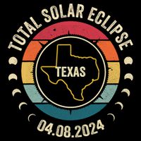 Texas Total Solar Eclipse 2024 American Totality April 8 Tall T-Shirt
