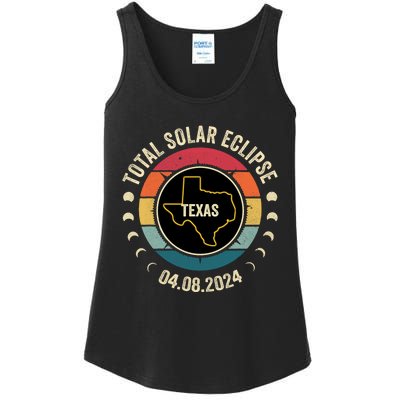 Texas Total Solar Eclipse 2024 American Totality April 8 Ladies Essential Tank