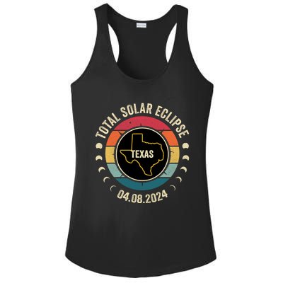 Texas Total Solar Eclipse 2024 American Totality April 8 Ladies PosiCharge Competitor Racerback Tank