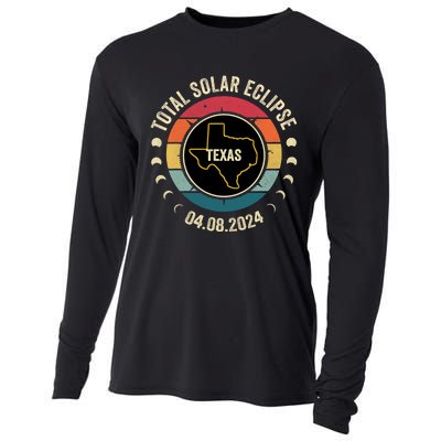 Texas Total Solar Eclipse 2024 American Totality April 8 Cooling Performance Long Sleeve Crew