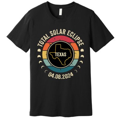 Texas Total Solar Eclipse 2024 American Totality April 8 Premium T-Shirt