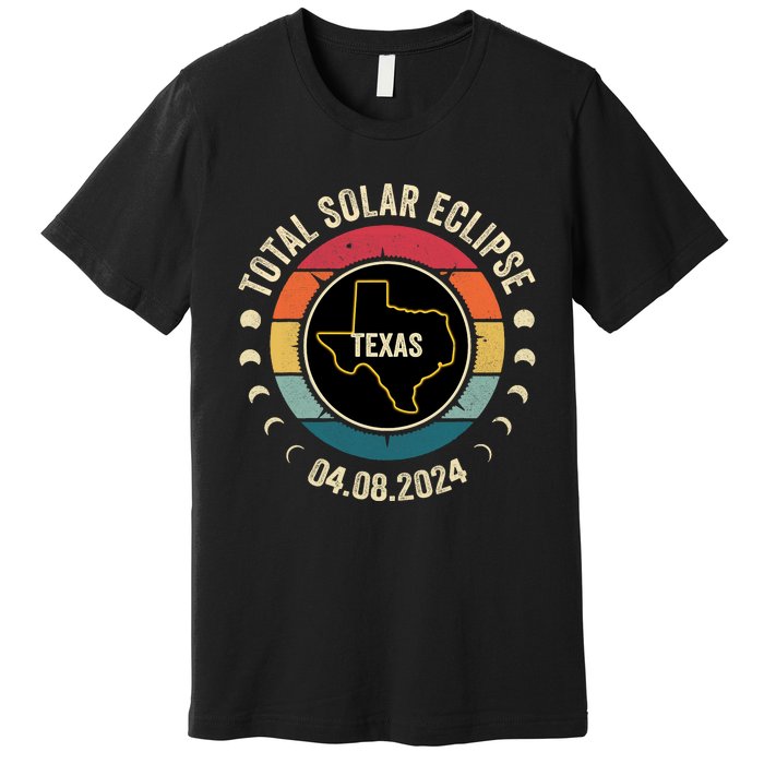 Texas Total Solar Eclipse 2024 American Totality April 8 Premium T-Shirt