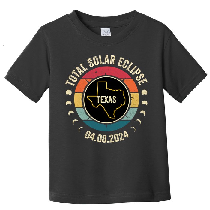 Texas Total Solar Eclipse 2024 American Totality April 8 Toddler T-Shirt