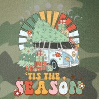 Tis' The Season Merry Camper Christmas Tree RV Camping Xmas Legacy Tie Dye Trucker Hat