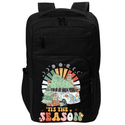 Tis' The Season Merry Camper Christmas Tree RV Camping Xmas Impact Tech Backpack