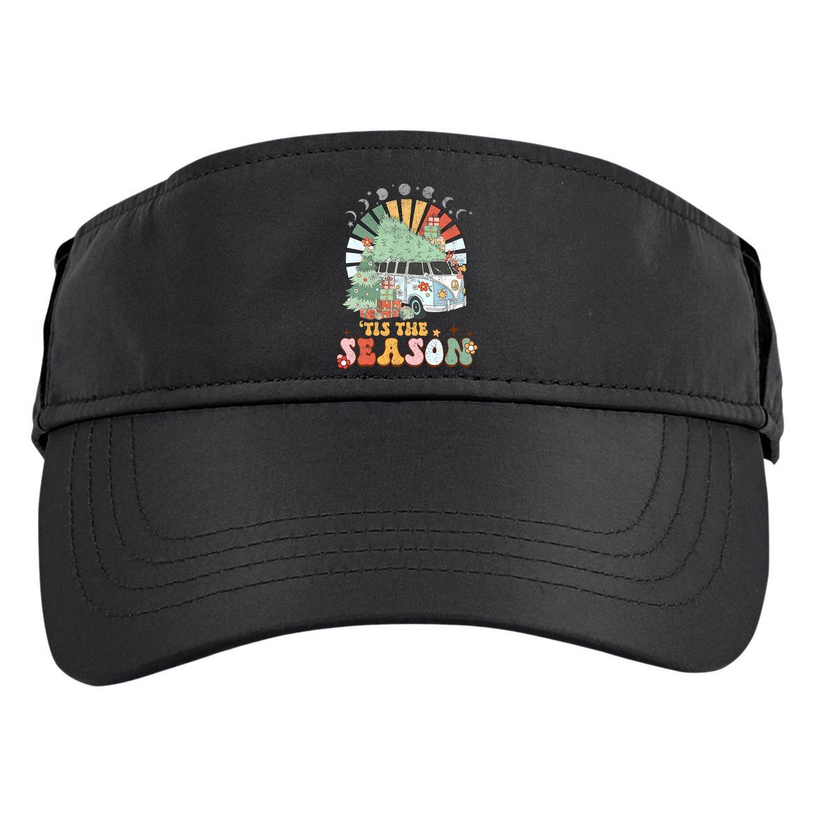 Tis' The Season Merry Camper Christmas Tree RV Camping Xmas Adult Drive Performance Visor