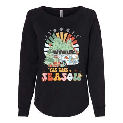 Tis' The Season Merry Camper Christmas Tree RV Camping Xmas Womens California Wash Sweatshirt