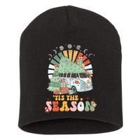 Tis' The Season Merry Camper Christmas Tree RV Camping Xmas Short Acrylic Beanie