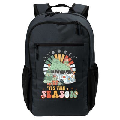 Tis' The Season Merry Camper Christmas Tree RV Camping Xmas Daily Commute Backpack