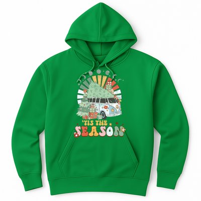 Tis' The Season Merry Camper Christmas Tree RV Camping Xmas Hoodie