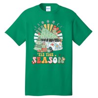 Tis' The Season Merry Camper Christmas Tree RV Camping Xmas Tall T-Shirt