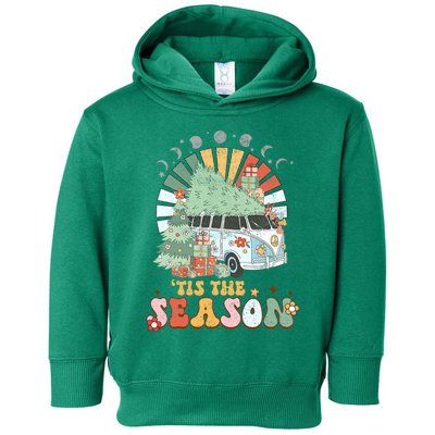 Tis' The Season Merry Camper Christmas Tree RV Camping Xmas Toddler Hoodie