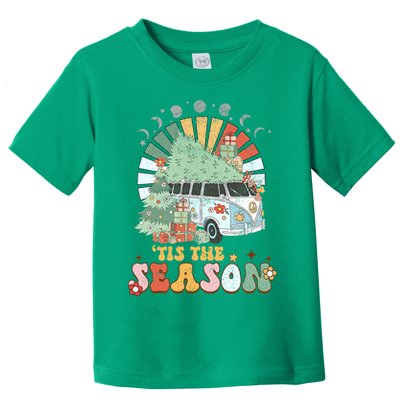 Tis' The Season Merry Camper Christmas Tree RV Camping Xmas Toddler T-Shirt