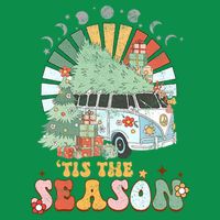 Tis' The Season Merry Camper Christmas Tree RV Camping Xmas Toddler T-Shirt