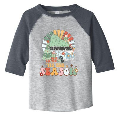 Tis' The Season Merry Camper Christmas Tree RV Camping Xmas Toddler Fine Jersey T-Shirt