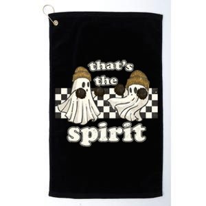 Thats The Spirit Cheerleader Ghost Halloween Retro Funny Gift Platinum Collection Golf Towel