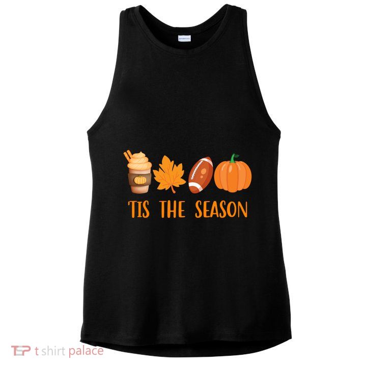 Tis The Season Festive Fall Lover Ladies PosiCharge Tri-Blend Wicking Tank