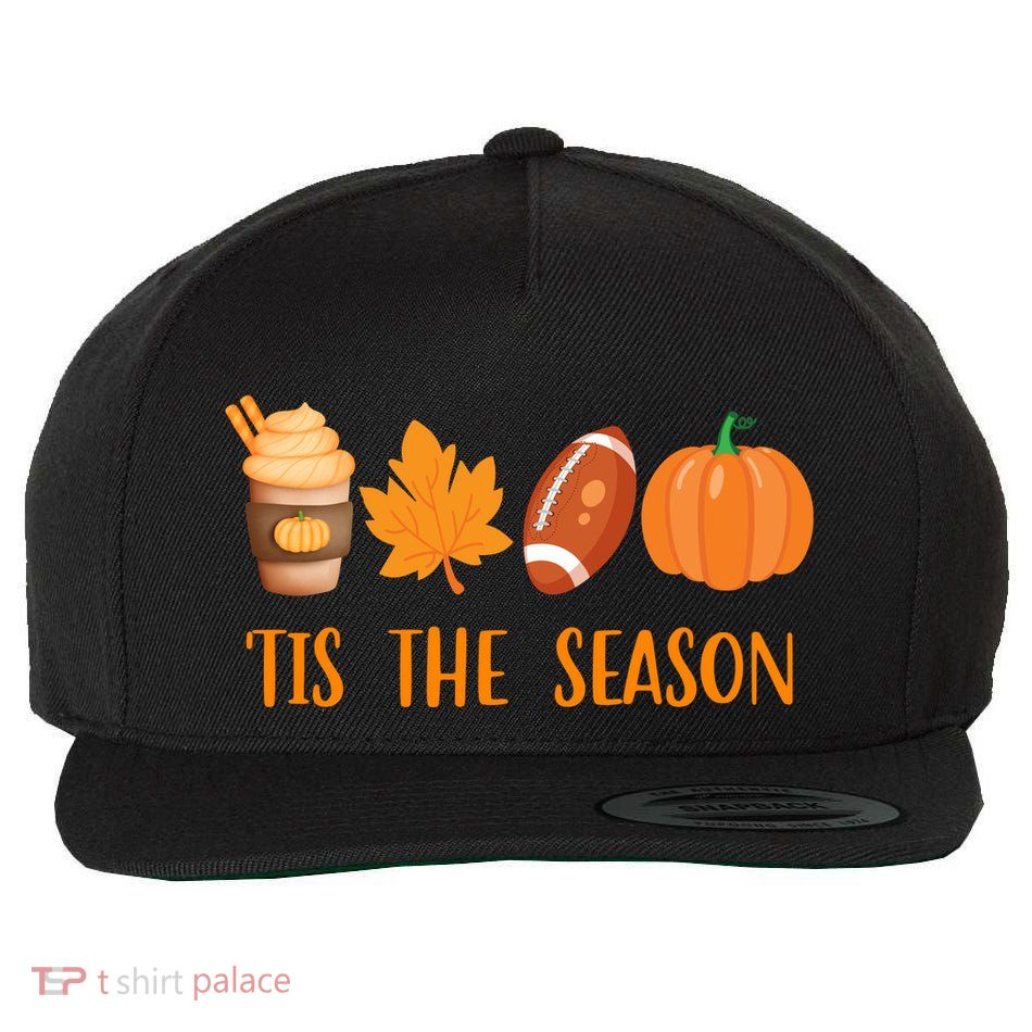 Tis The Season Festive Fall Lover Wool Snapback Cap