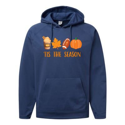 Tis The Season Festive Fall Lover Performance Fleece Hoodie