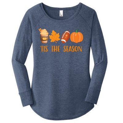 Tis The Season Festive Fall Lover Women's Perfect Tri Tunic Long Sleeve Shirt