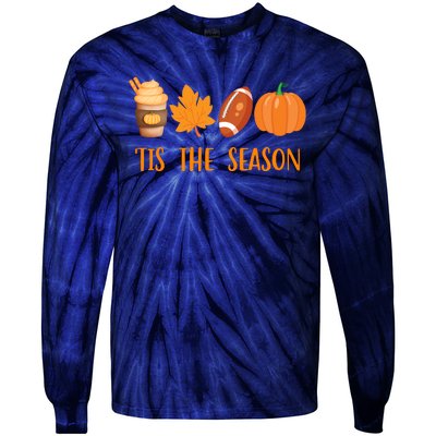 Tis The Season Festive Fall Lover Tie-Dye Long Sleeve Shirt