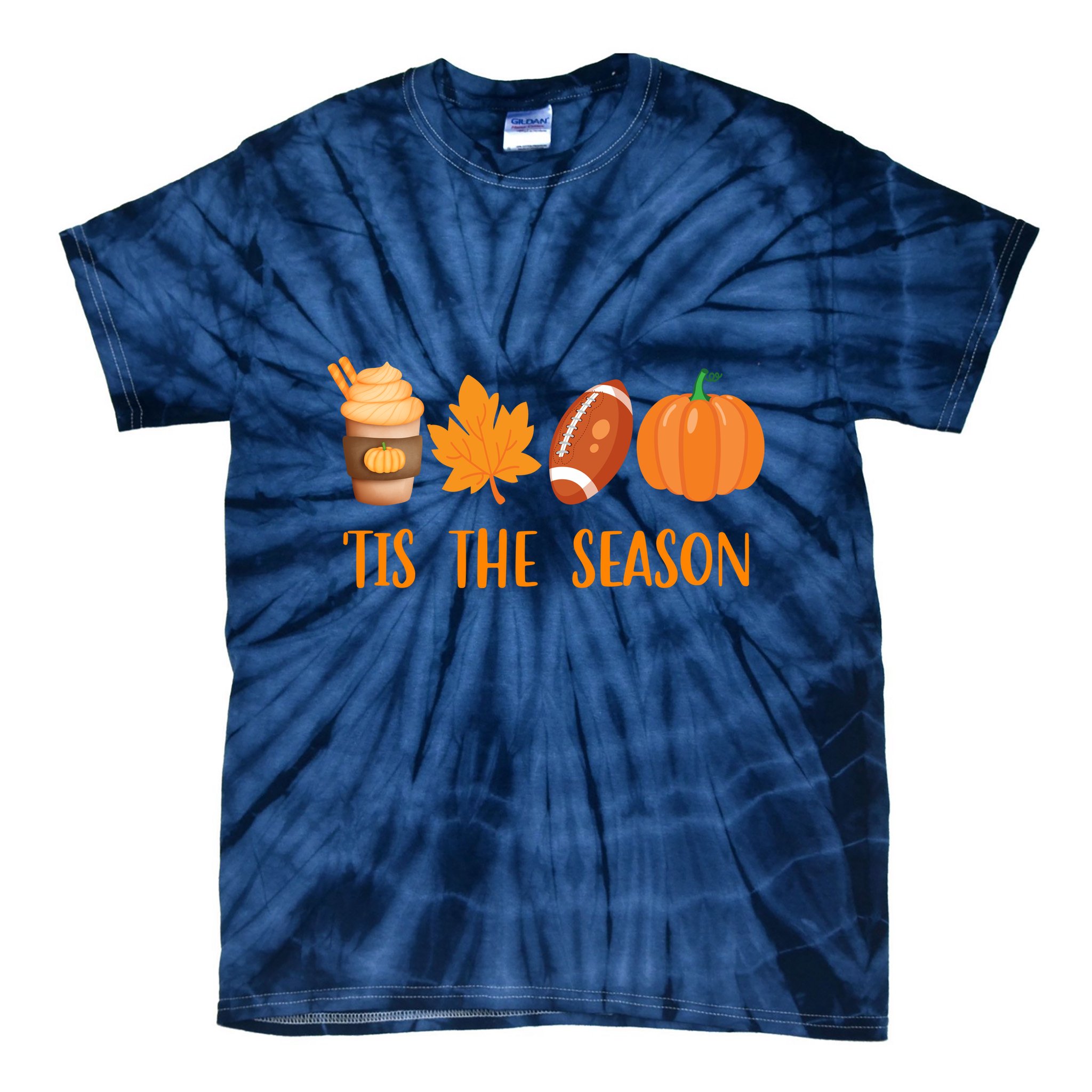 Tis The Season Festive Fall Lover Tie-Dye T-Shirt