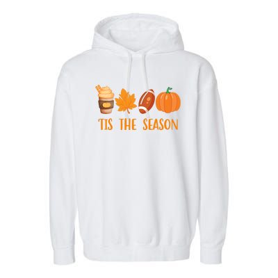 Tis The Season Festive Fall Lover Garment-Dyed Fleece Hoodie