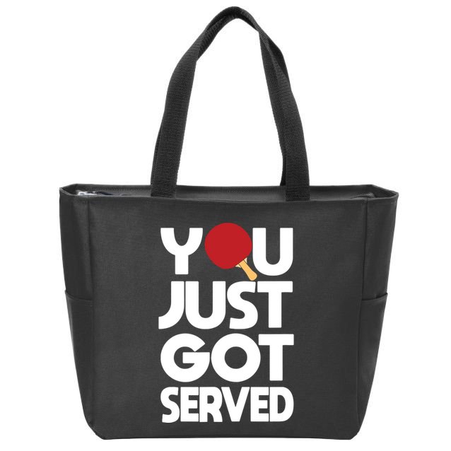 Table Tennis Shirts For Butterfly Ping Pong Zip Tote Bag