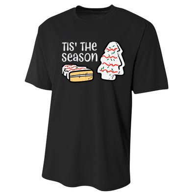 Tis The Season Christmas Tree Cake Xmas Performance Sprint T-Shirt