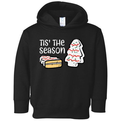 Tis The Season Christmas Tree Cake Xmas Toddler Hoodie